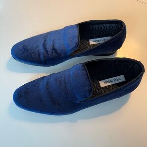 Steve Madden Men's Royal Blue Velvet Loafers